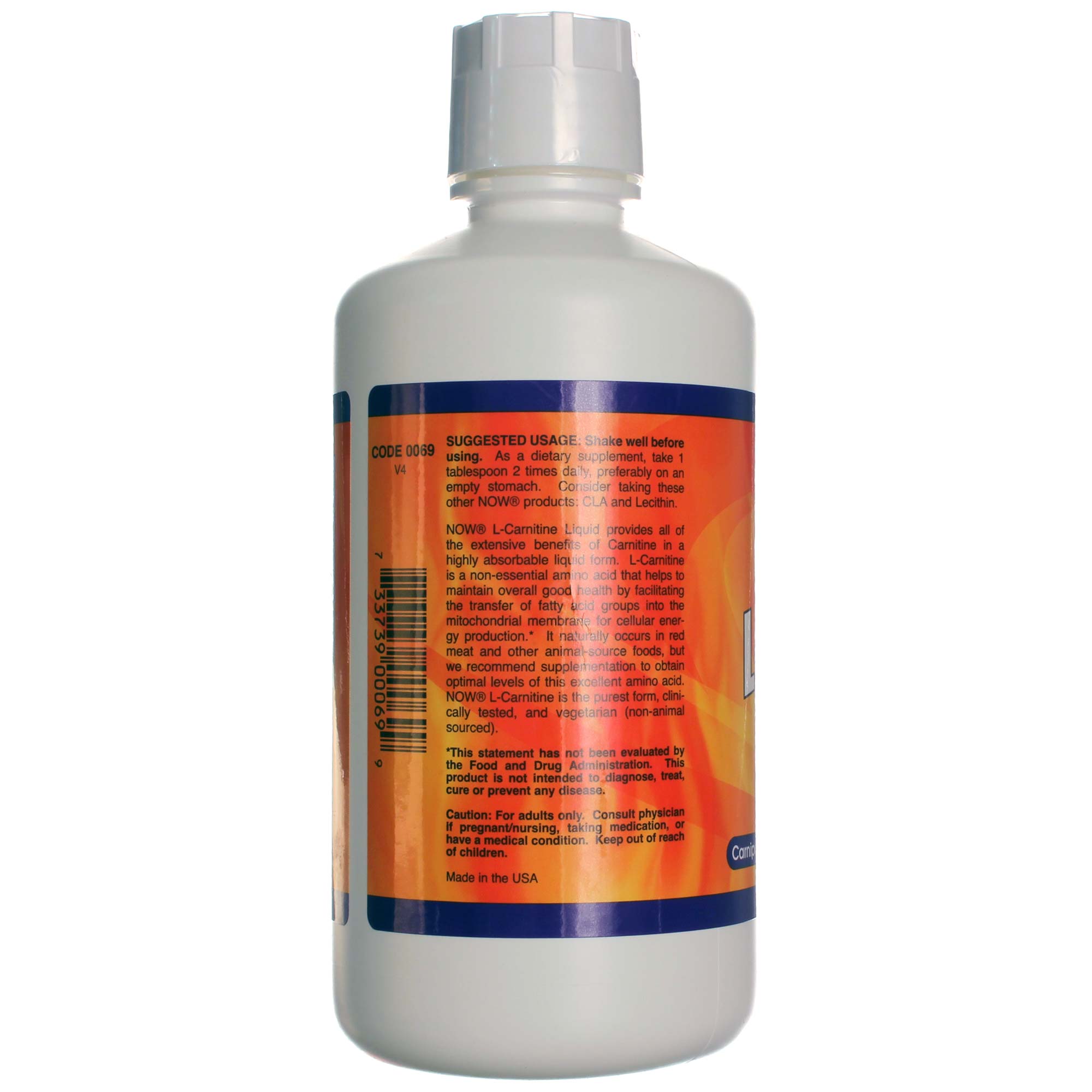 Comprar Now Foods L-Carnitina 1000 mg Líquido Citrus 32 oz - Imagem 3