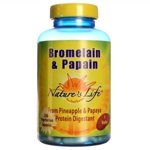 Comprar Nature's Life Bromelina e papaína 250 Cápsulas Vegetarianas
