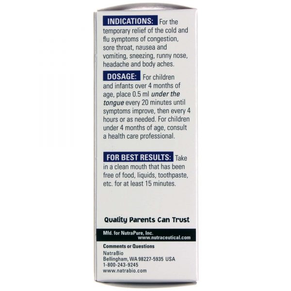 Comprar Natra-Bio, Alívio da Gripe e Resfriado Infantil, Sem Sabor - 30 ml (1 fl oz) - Imagem 4