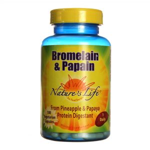 Comprar Nature's Life, Bromelaína e Papaína - 100 Cápsulas Vegetarianas