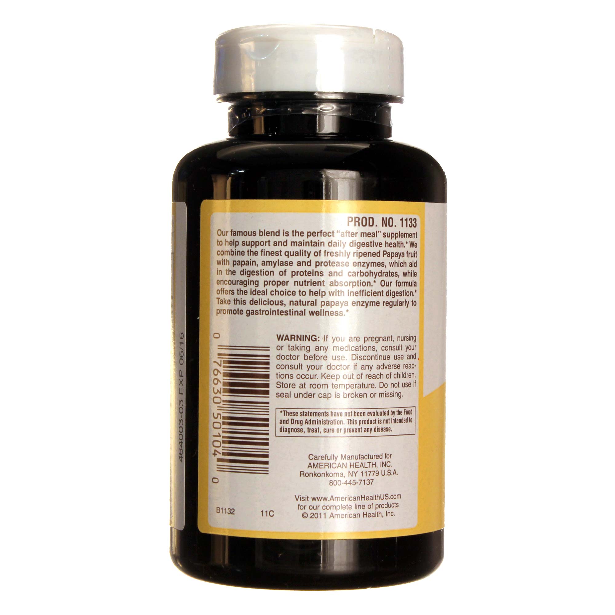Comprar American Health, Enzimas do Mamão Original - 250 Tabletes - Imagem 3