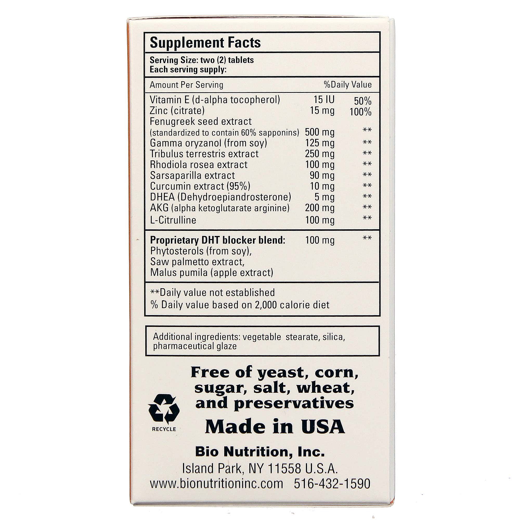 Comprar Bio Nutrition, Testosterona para Homens - 60 Tabletes - Imagem 2
