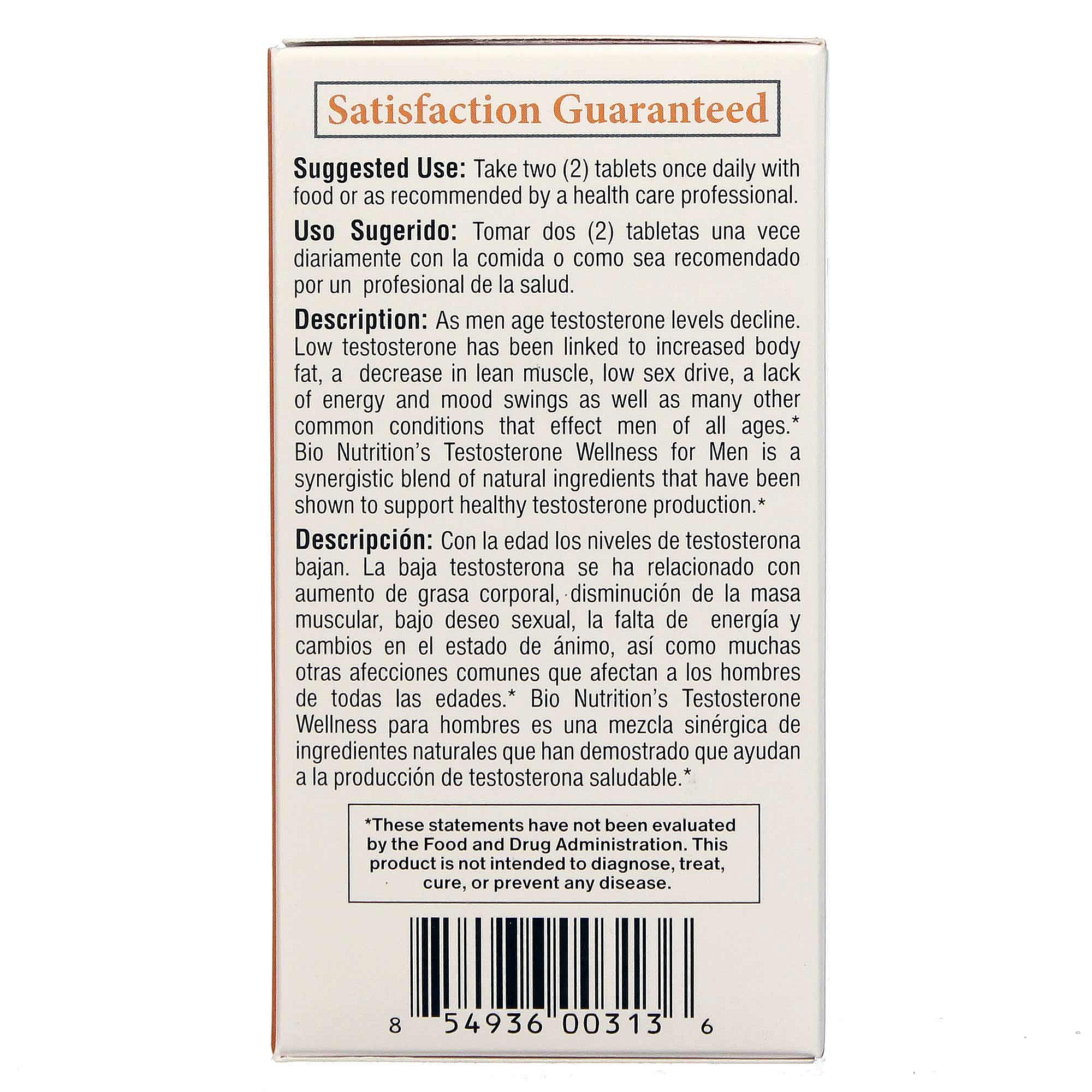 Comprar Bio Nutrition, Testosterona para Homens - 60 Tabletes - Imagem 3