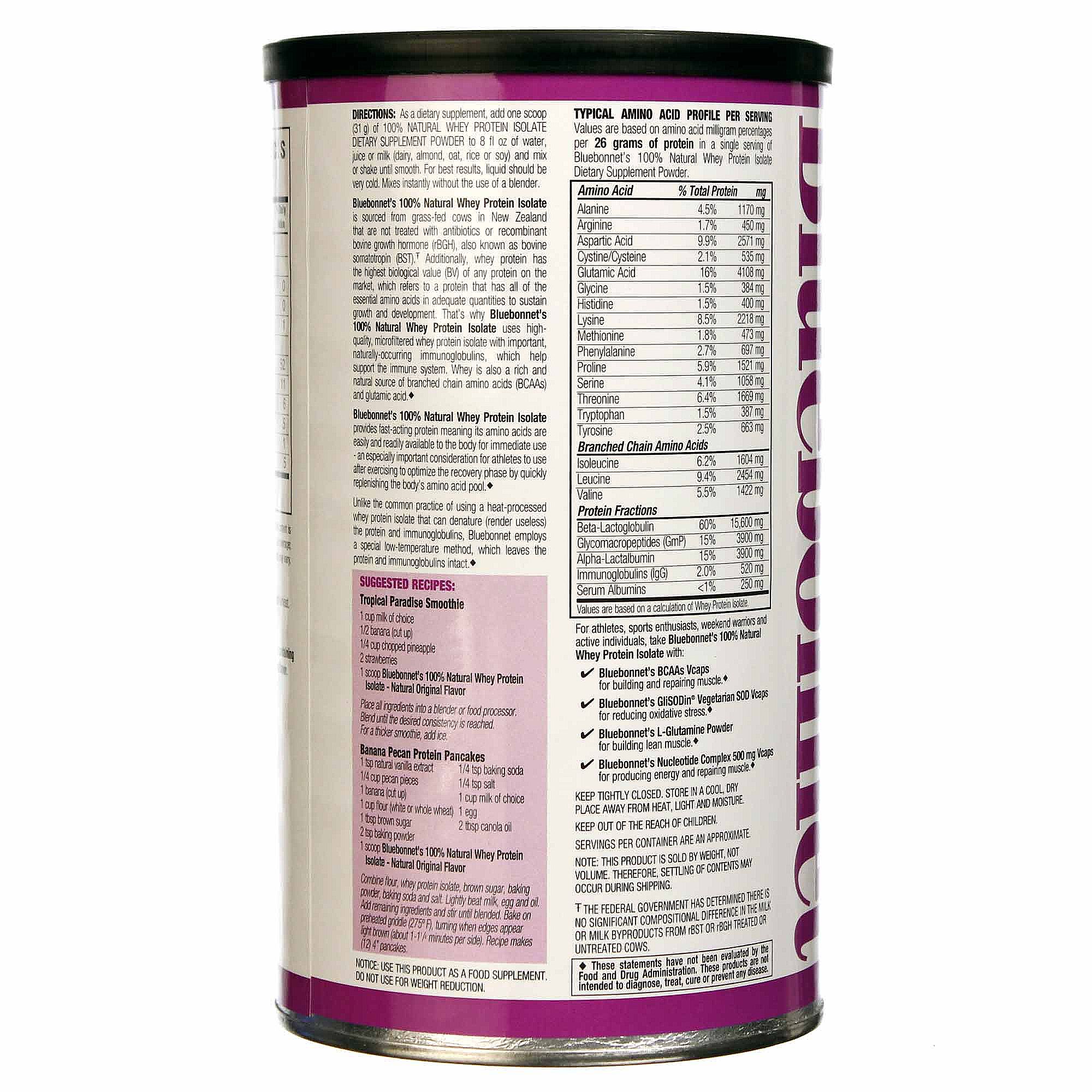 Comprar Bluebonnet Nutrition, Whey Protein Original 100% Natural - 496 g (1.1 lb) - Imagem 3