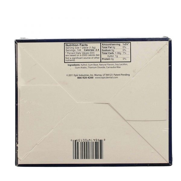 Comprar Epic Dental, Gomas de Mascar de Xylitol, Hortelã-Pimenta 12 Pacotes (12 Unidades Por Pacote) - Imagem 4
