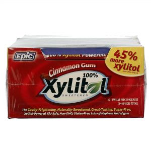 Comprar Epic Dental, Goma de Mascar Xilitol, Canela - 1 Cx com 12 Pacotes (12 Gomas por Pacote)