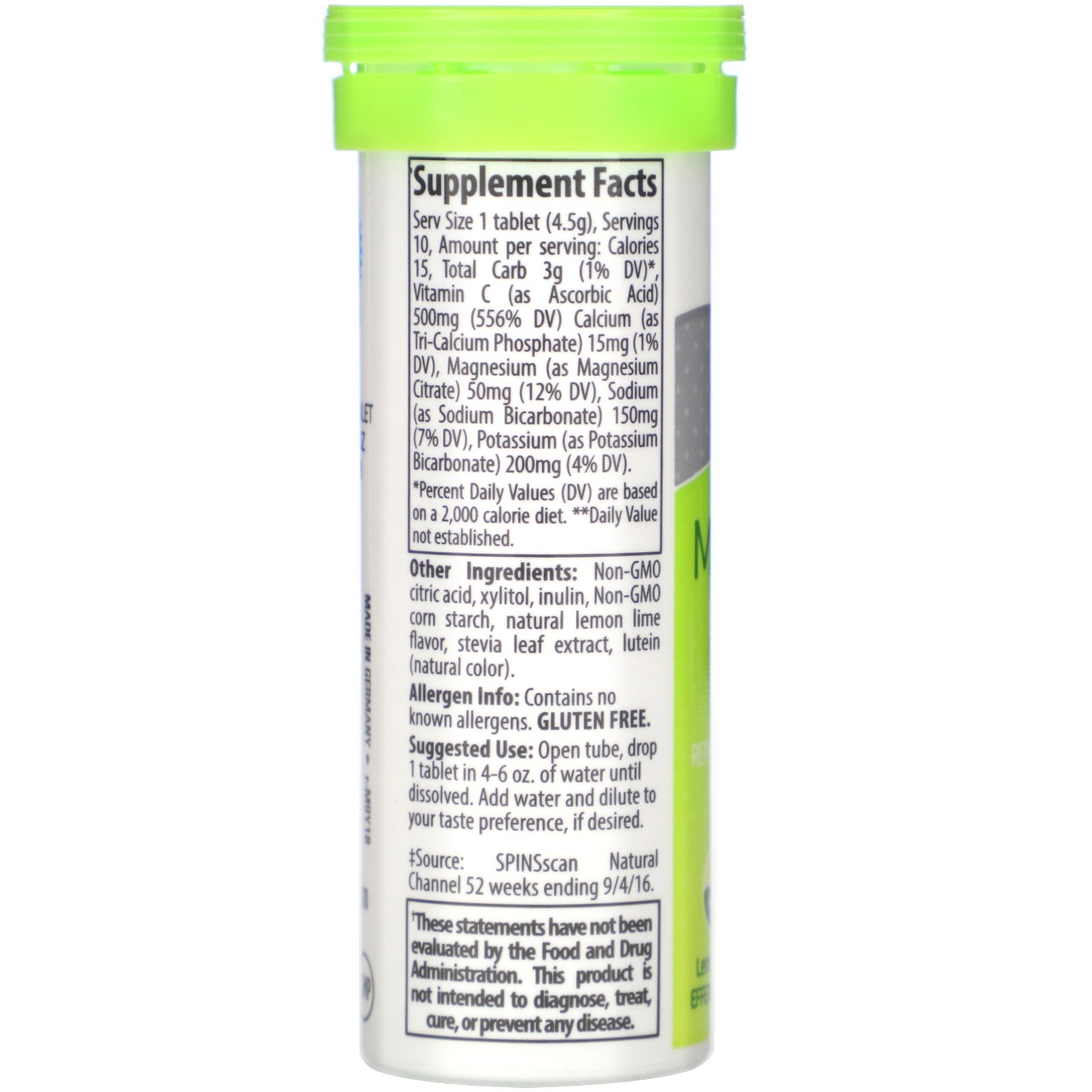 Comprar Trace Minerals Research, Max Hydrate Immunity, Effervescent Tablets, Lemon Lime, 1.59 oz (45 g) - Imagem 2