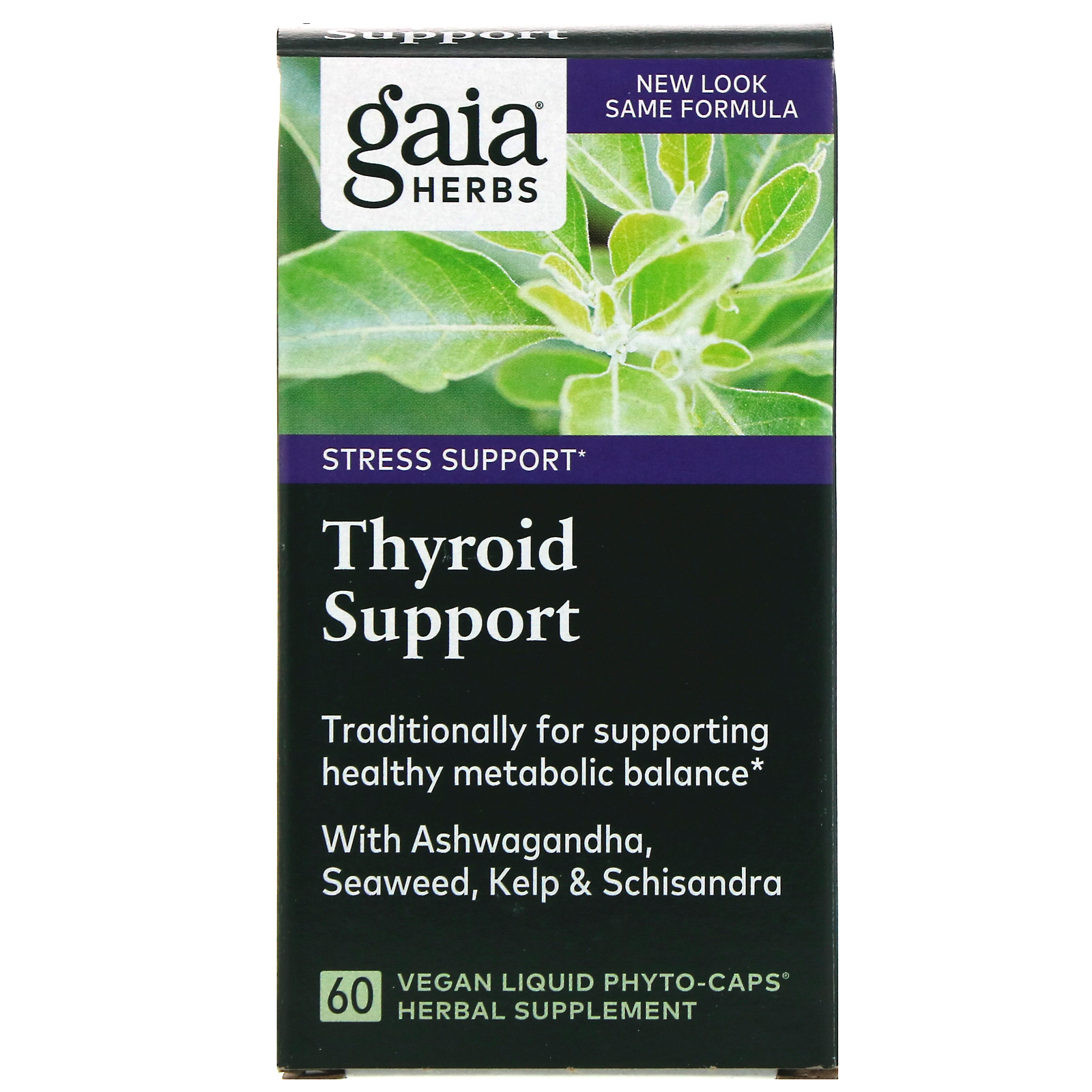 Comprar Gaia Herbs, Suporte para a Tireoide, 60 Fitocápsulas Líquidas Veganas