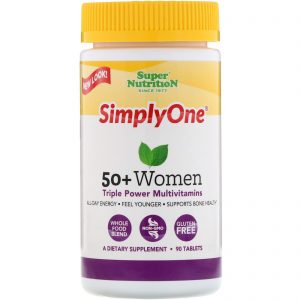 Comprar Super Nutrition, Simply One, 50+ Women, Triple Power Multivitamins, 90 Tablets