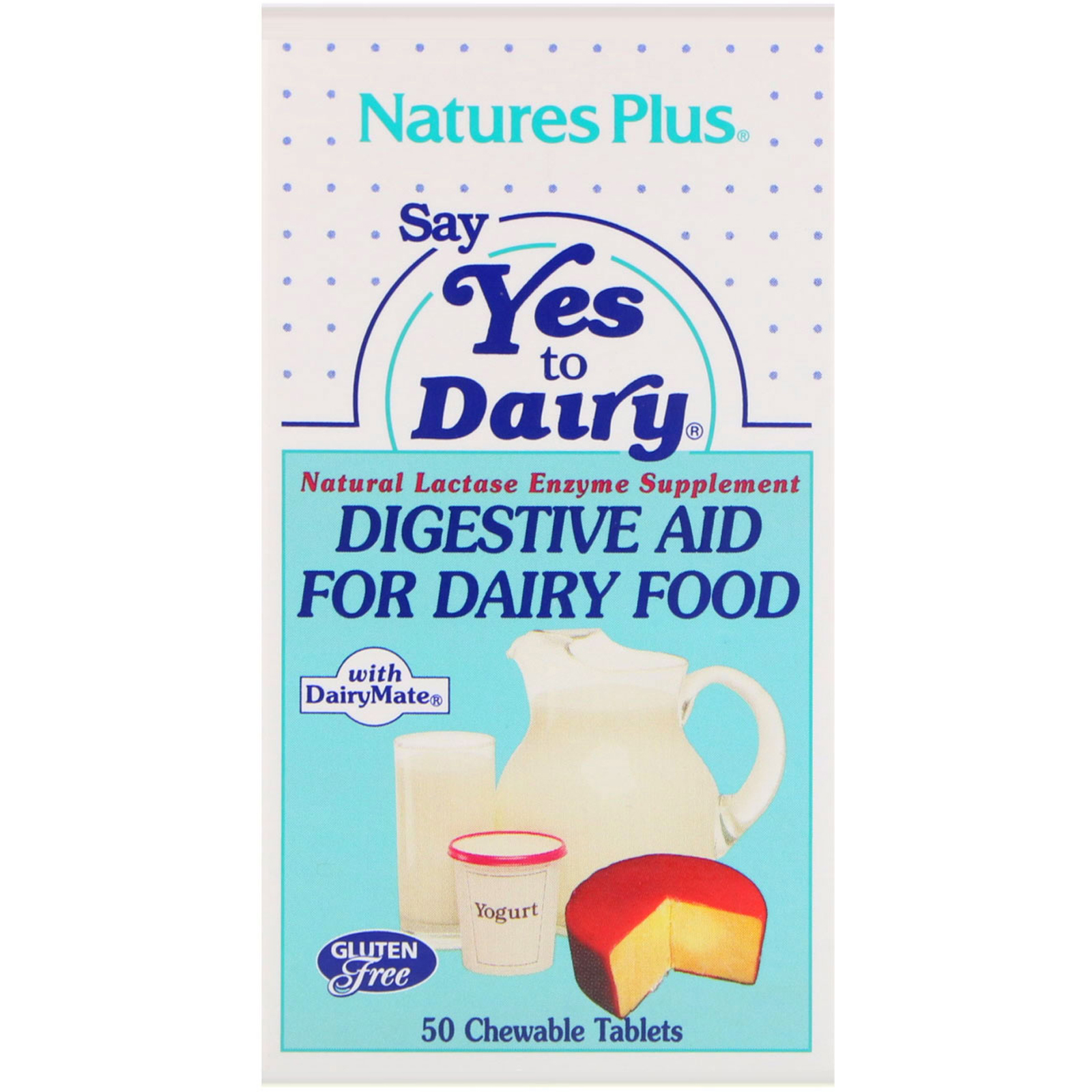 Comprar Nature's Plus, Say Yes to Dairy, Digestive Aid For Dairy Food, 50 Chewable Tablets - Imagem 2