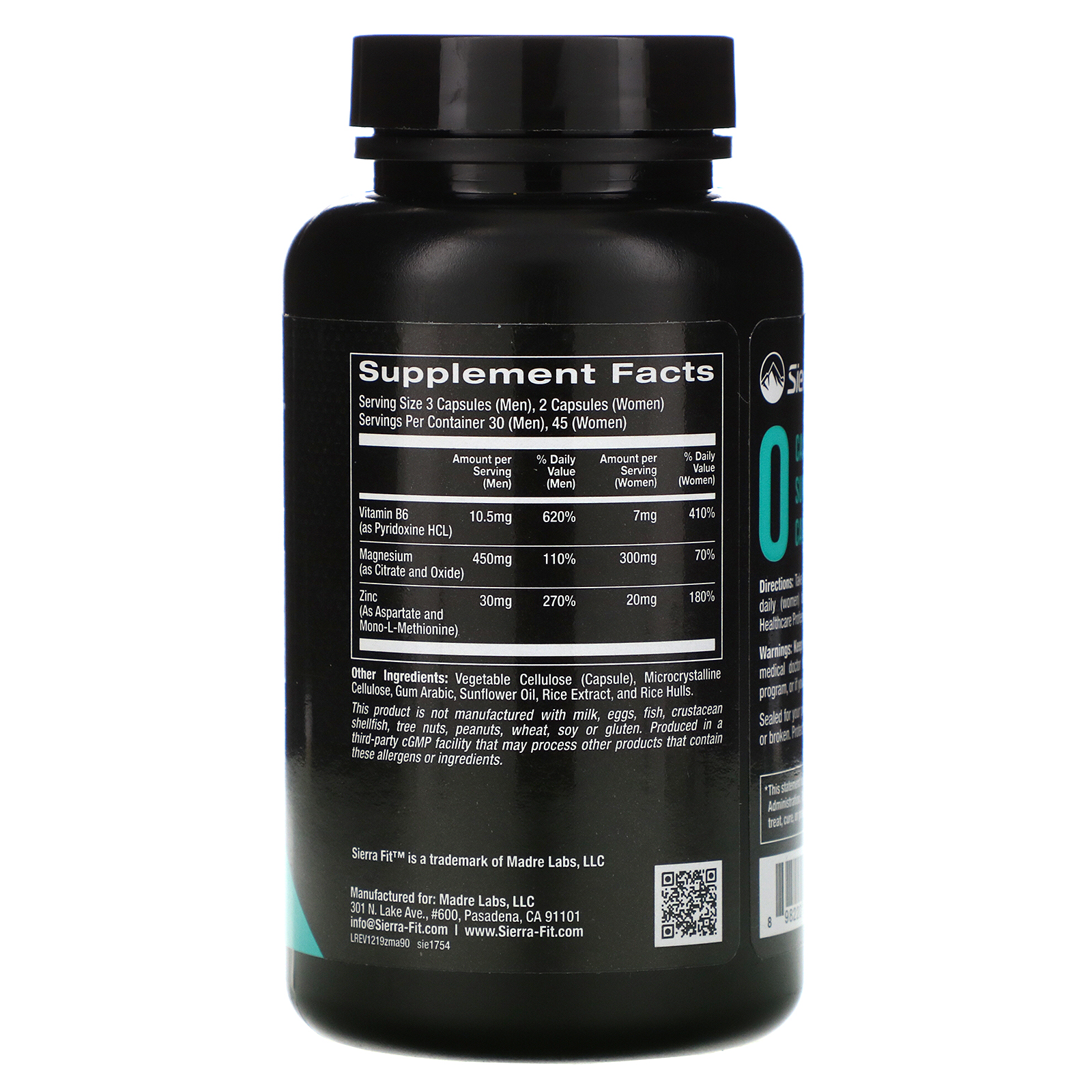 Comprar Sierra Fit, ZMA, 90 Veggie Capsules - Imagem 2
