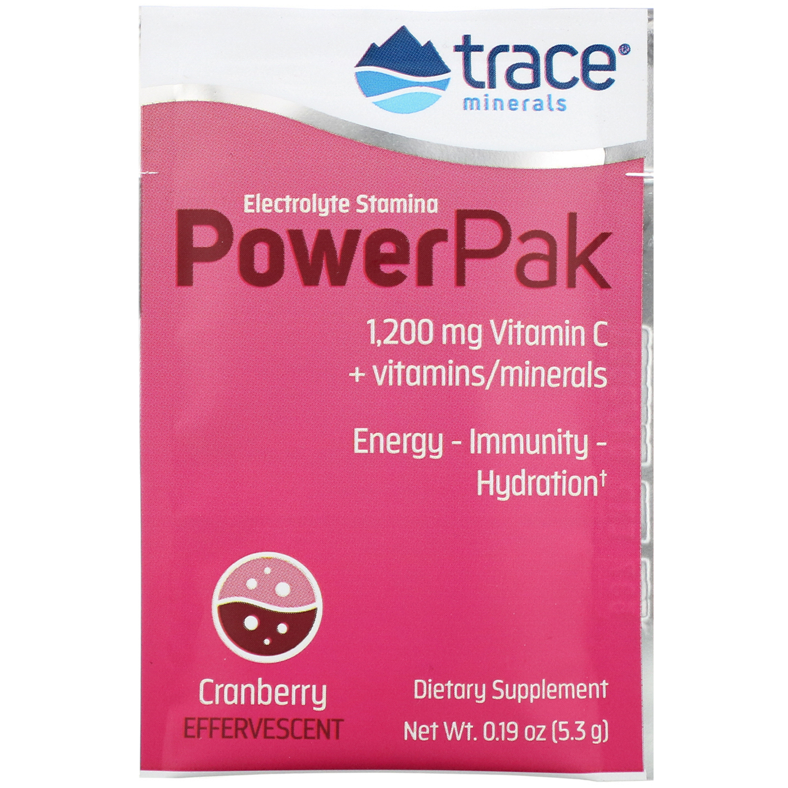 Comprar Trace Minerals Research, Electrolyte Stamina PowerPak, Cranberry, 30 Packets, 0.19 oz (5.3 g) Each - Imagem 3
