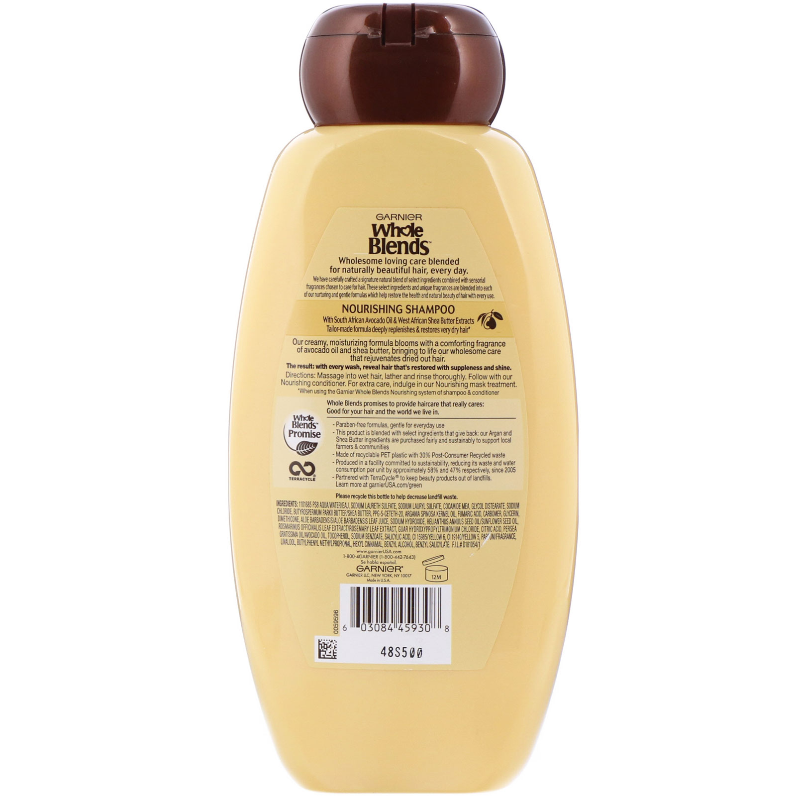 Comprar Garnier, Whole Blends, Shampoo nutritivo, Óleo de abacate e manteiga de karité, 650 ml - Imagem 2