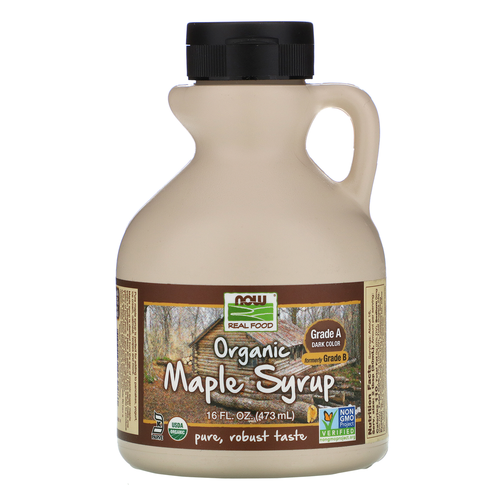 Comprar Now Foods, Alimento Real, Xarope de Bordo Orgânico, Classe A, Cor Escura, 473 ml (16 oz)