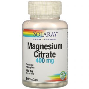 Comprar Solaray, Citrato de Magnésio 400 mg, 90 Cápsulas Vegetais