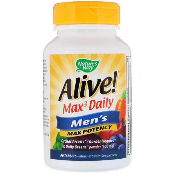 Comprar Nature's Way, Alive! Max3 Daily, Multivitamínico Masculino, 90 Comprimidos - Imagem 4