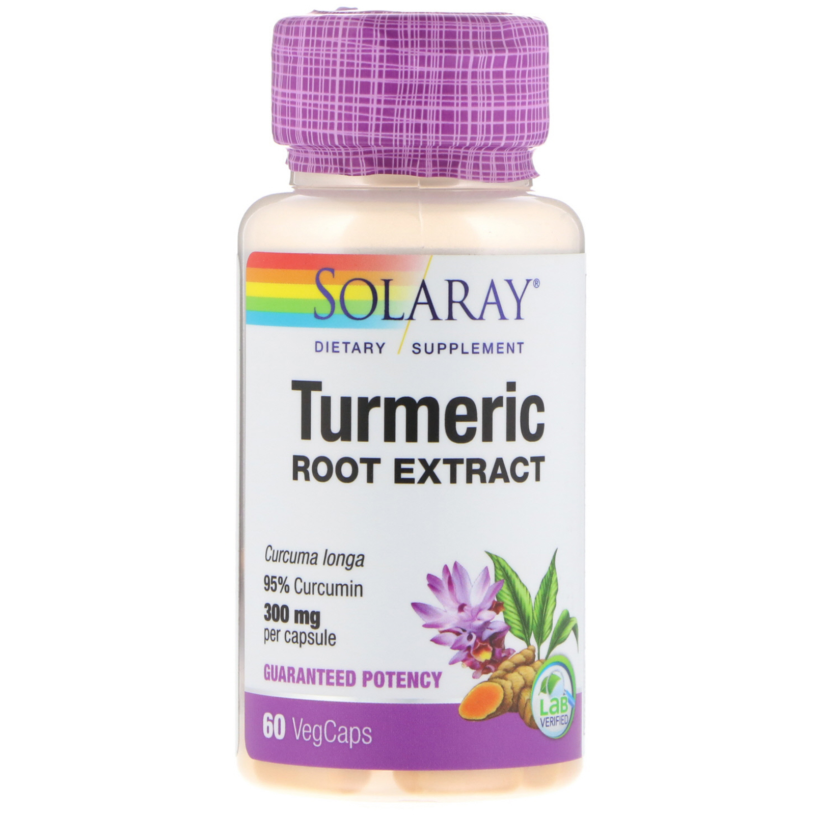 Comprar Solaray, Extrato de Cúrcuma, 300mg, 60 cápsulas vegetais
