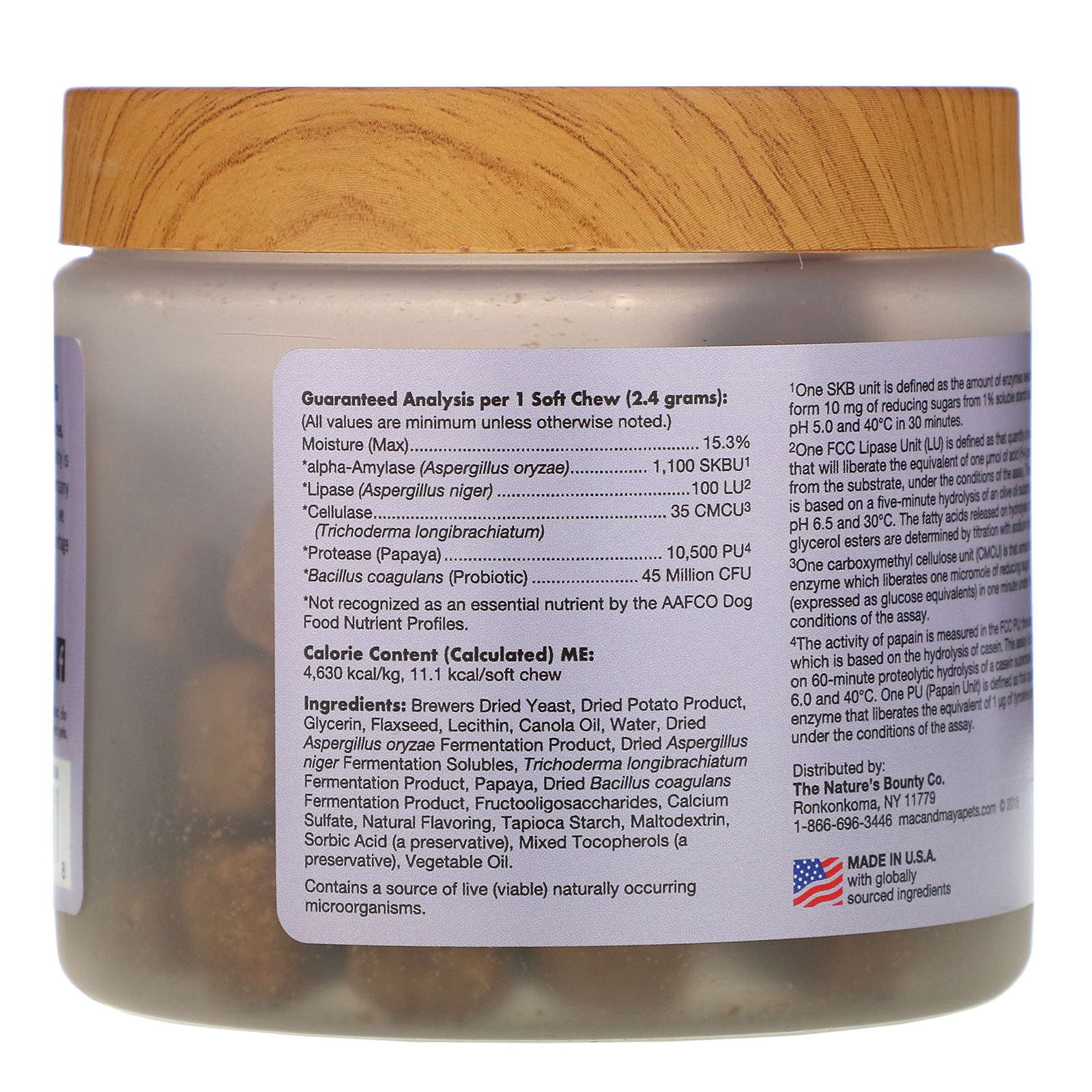 Comprar Nature's Bounty, Mac + Maya, Saúde Digestiva com Probióticos, Para Cachorros, 70 Petiscos Macios - Imagem 2