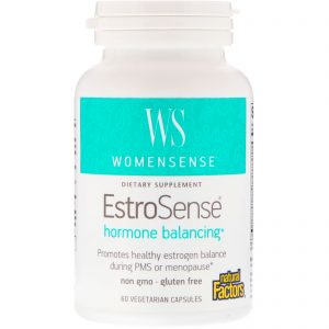 Comprar Natural Factors, WomenSense, EstroSense, Equilíbrio Hormonal, 60 Cápsulas Vegetarianas