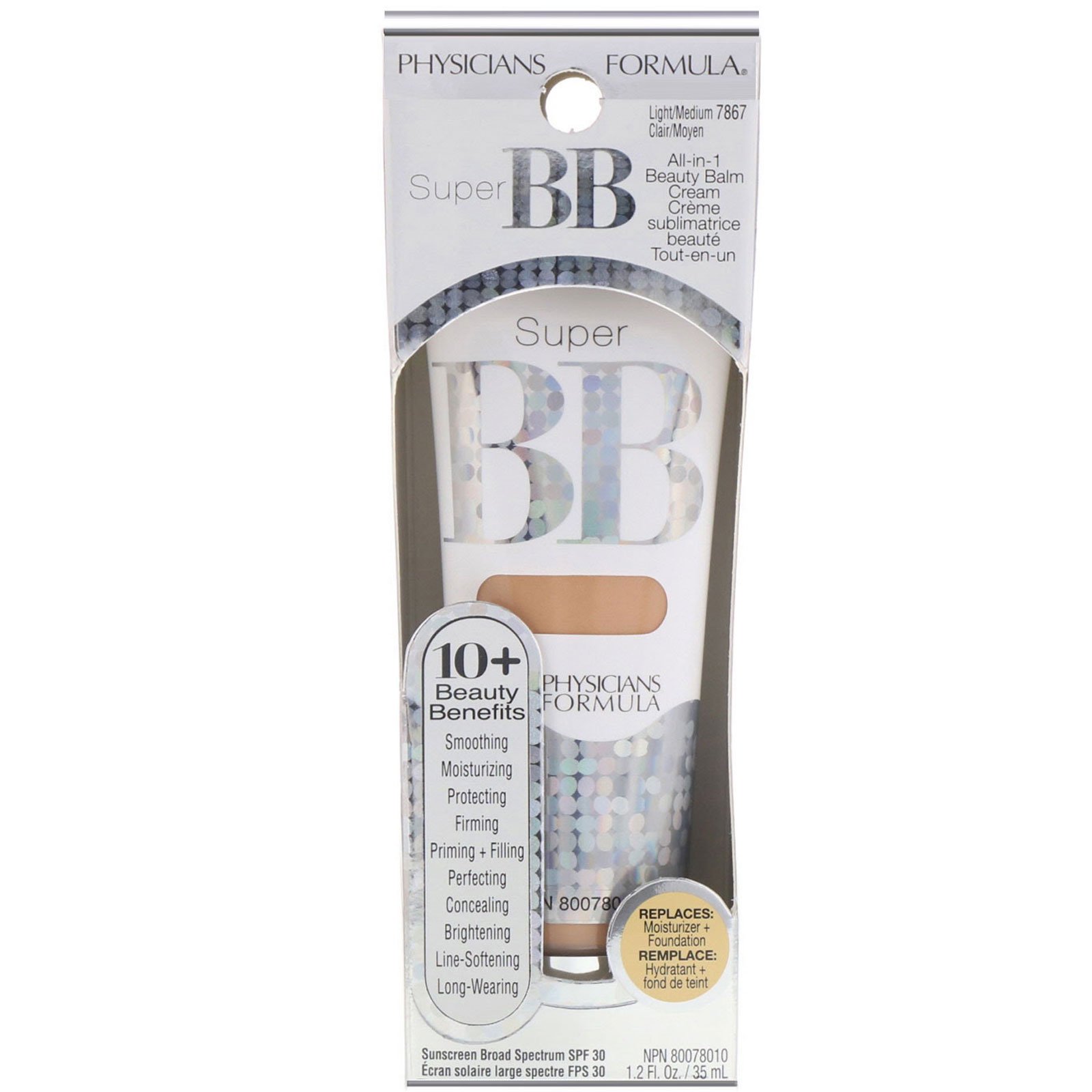 Comprar Physicians Formula, Super BB, All-in-1 Beauty Balm Cream, SPF 30, Light/Medium, 1.2 fl oz (35 ml) - Imagem 2