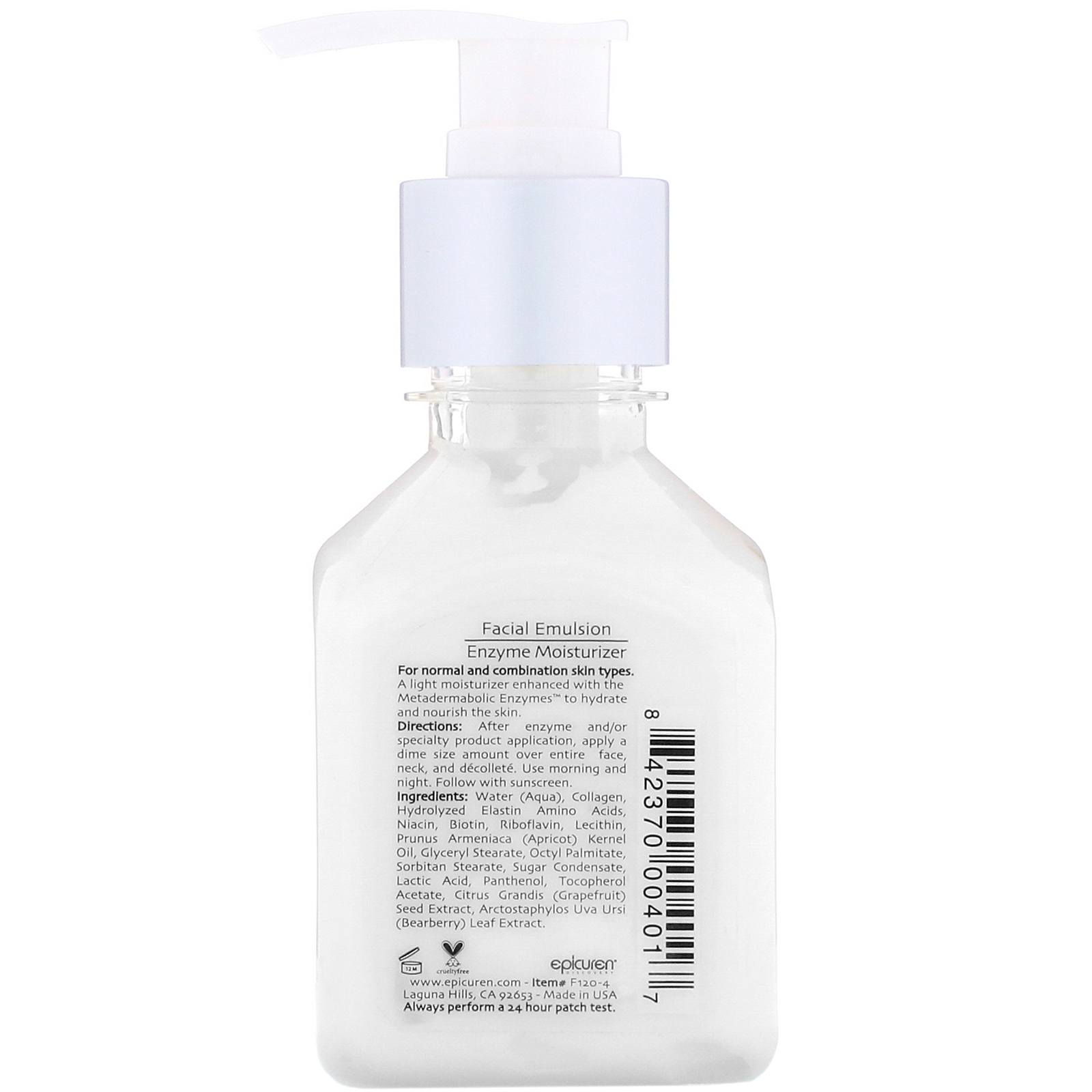 Comprar Epicuren Discovery, Facial Emulsion Enzyme Moisturizer, 4 fl oz (125 ml) - Imagem 2