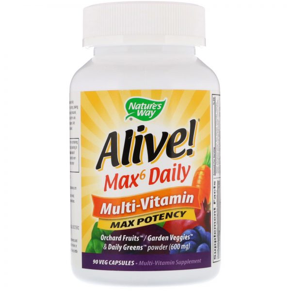 Comprar Nature's Way, Alive! Max6 Daily, Multivitamínico, 90 Cápsulas Vegetais - Imagem 4