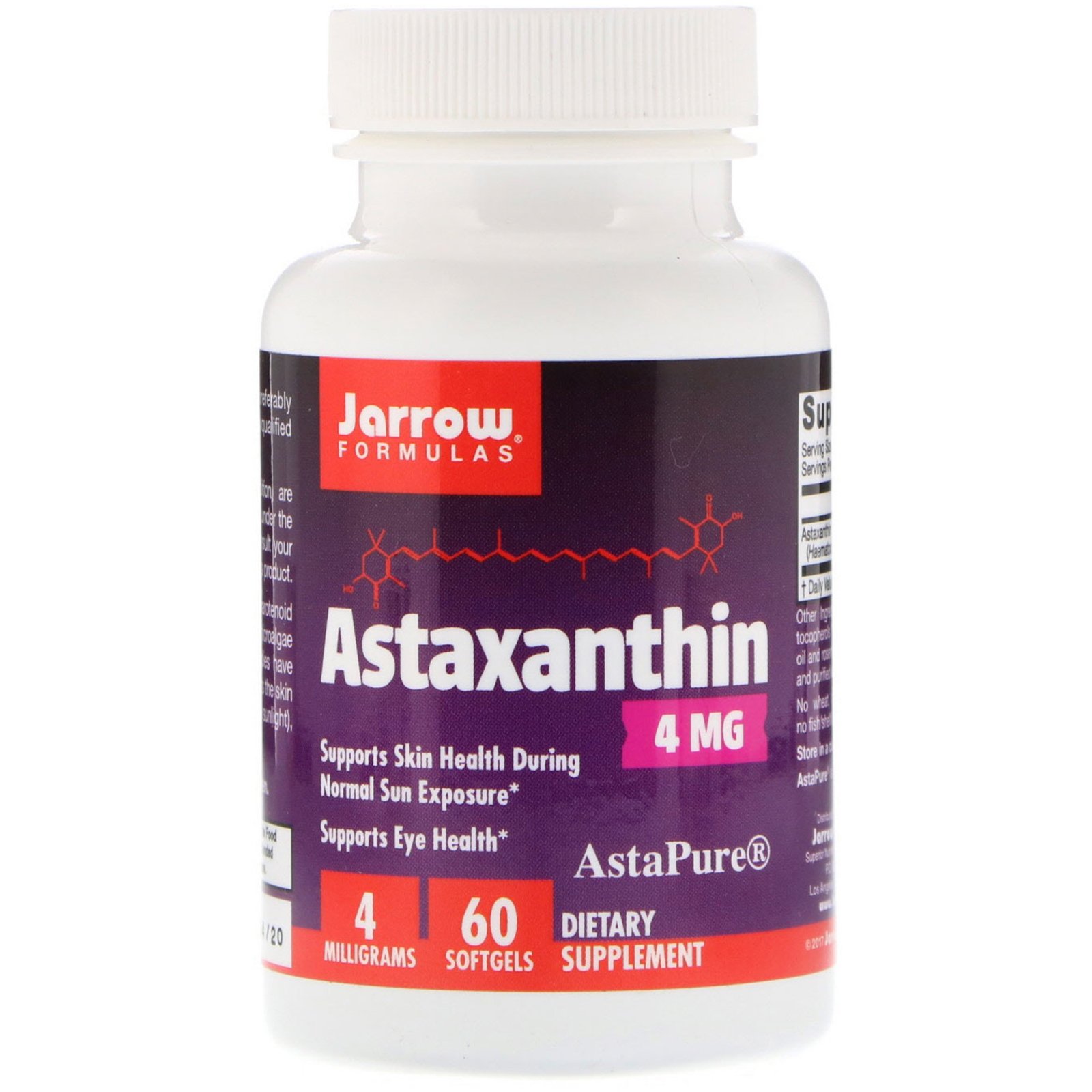 Comprar Jarrow Formulas, Astaxantina, 4 mg, 60 Cápsulas Softgel
