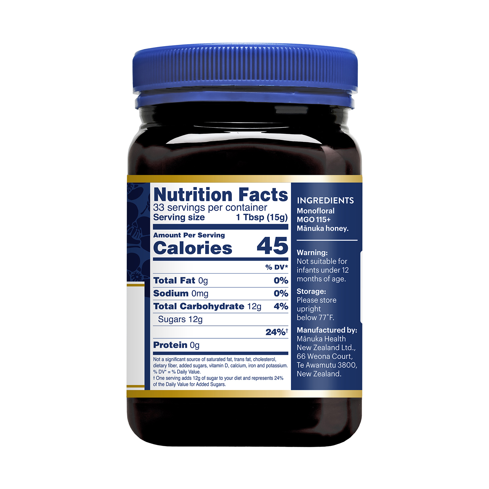 Comprar Manuka Health, Manuka Honey, MGO 115+, 1.1 lb (500 g) - Imagem 2