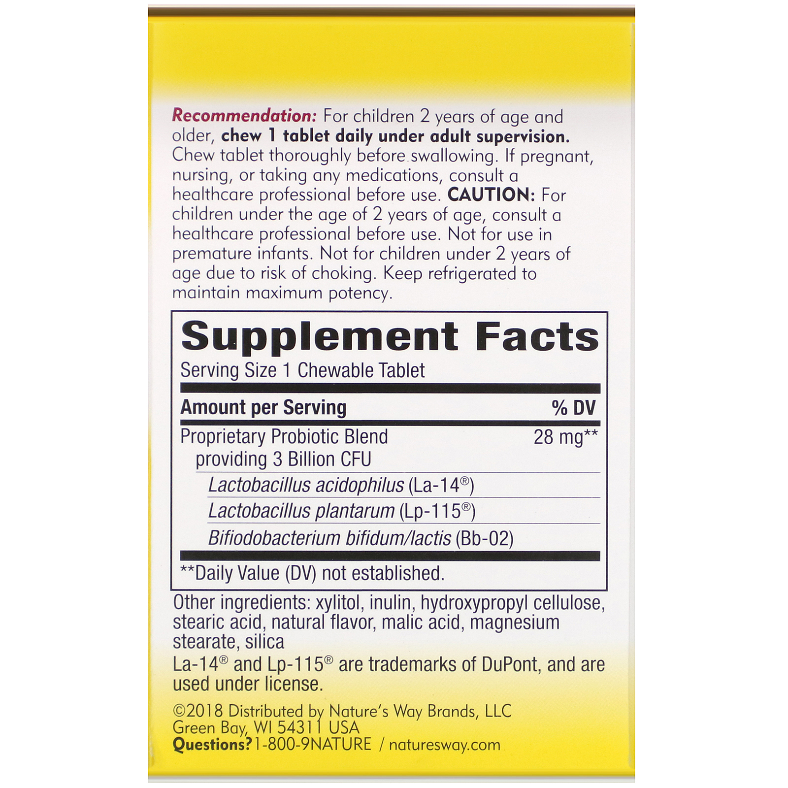 Comprar Nature's Way, Primadophilus, Kids, Age 2-12, Cherry Flavored, 60 Chewable Tablets - Imagem 3