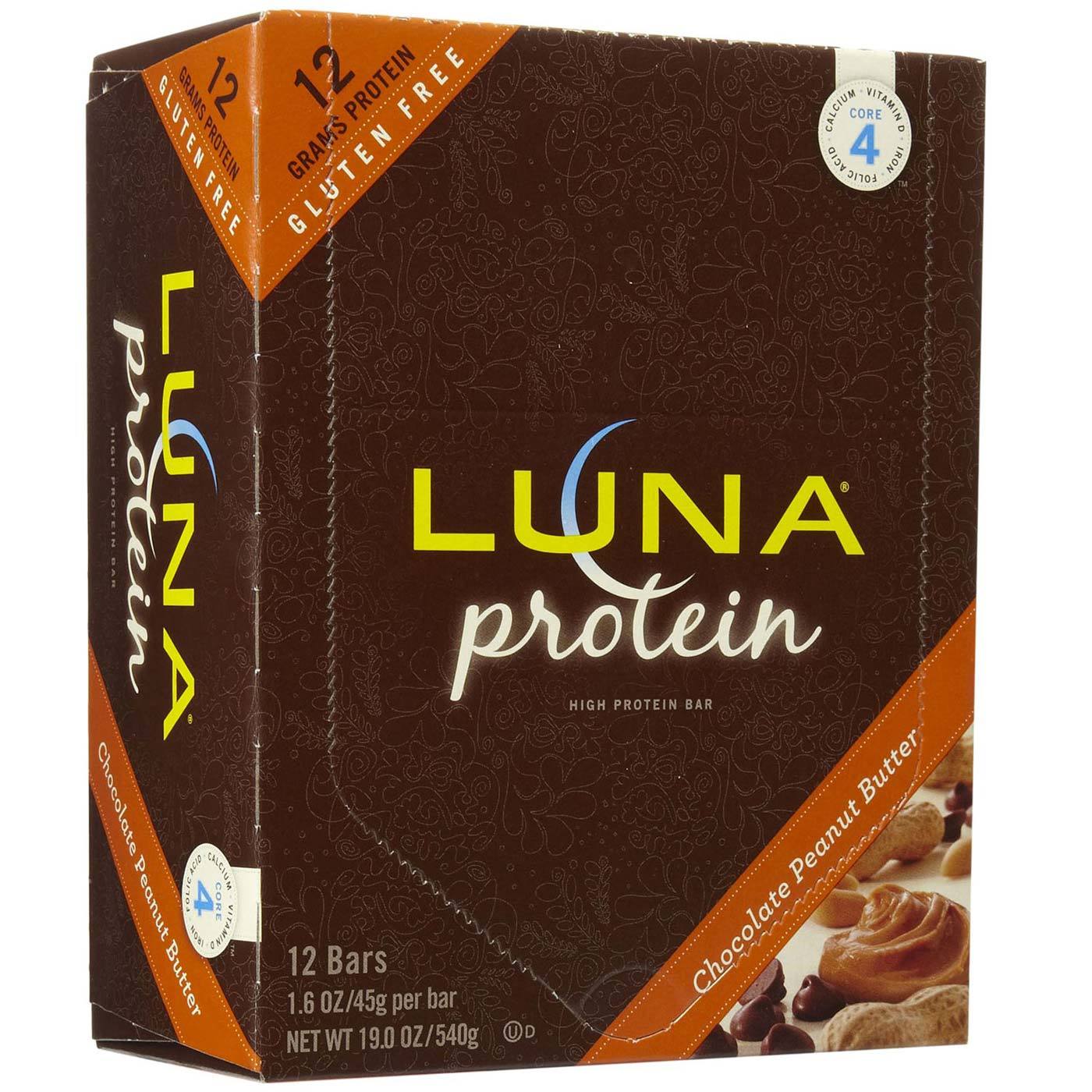 Comprar Luna Barras Proteína Chocolate Peanut Butter 12 bares (19,1 OZ/540 L)