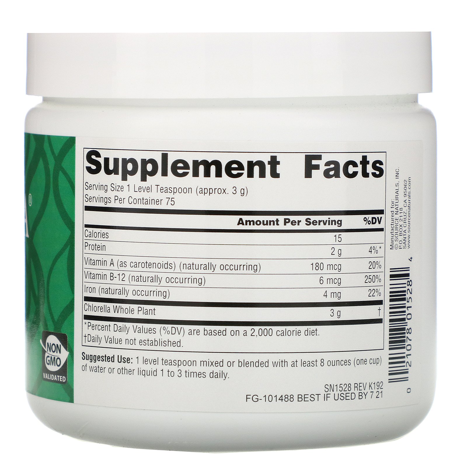 Comprar Source Naturals, Chlorella Yaeyama, 8 oz (226,8 g) - Imagem 2