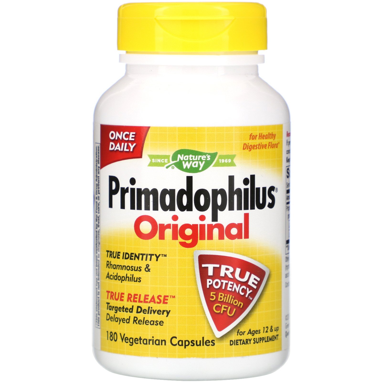 Comprar Nature's Way, Primadophilus, Original, Idade 12 e Acima, 5 bilhões de UFCs, 180 Cápsulas Vegetais