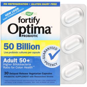 Comprar Nature's Way, Fortify Optima Probiotic, Adult 50+, 50 Billion, 30 Delayed Release Vegetarian Capsules