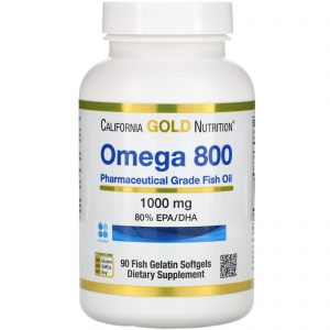 Comprar California Gold Nutrition, Ômega 800 da Madre Labs, Óleo de Peixe de Grau Farmacêutico, 80% EPA / DHA, Forma de Triglicerídeos, 1000 mg, 90 Softgel de Gelatina de Peixe
