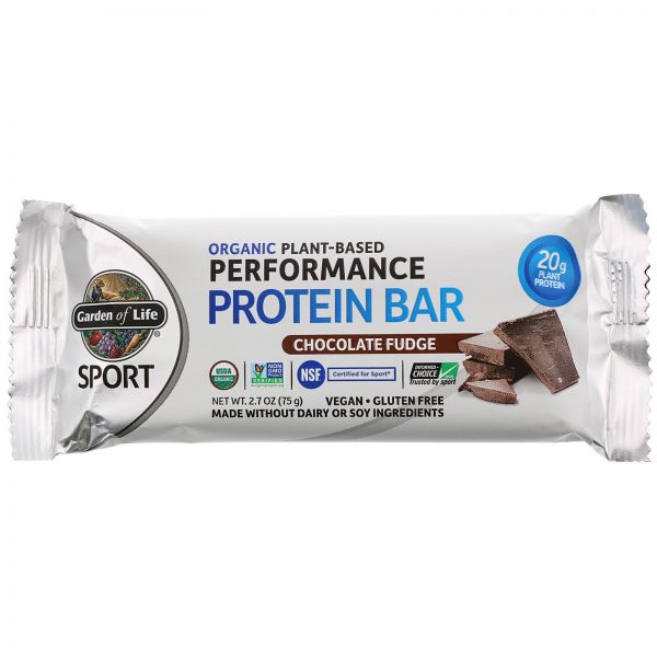 Comprar Garden of Life, Sport, Barra de Proteínas Orgânicas de Desempenho à Base de Plantas, Fudge de Chocolate, 12 Barras, 75 g (2,7 oz) Cada - Imagem 4