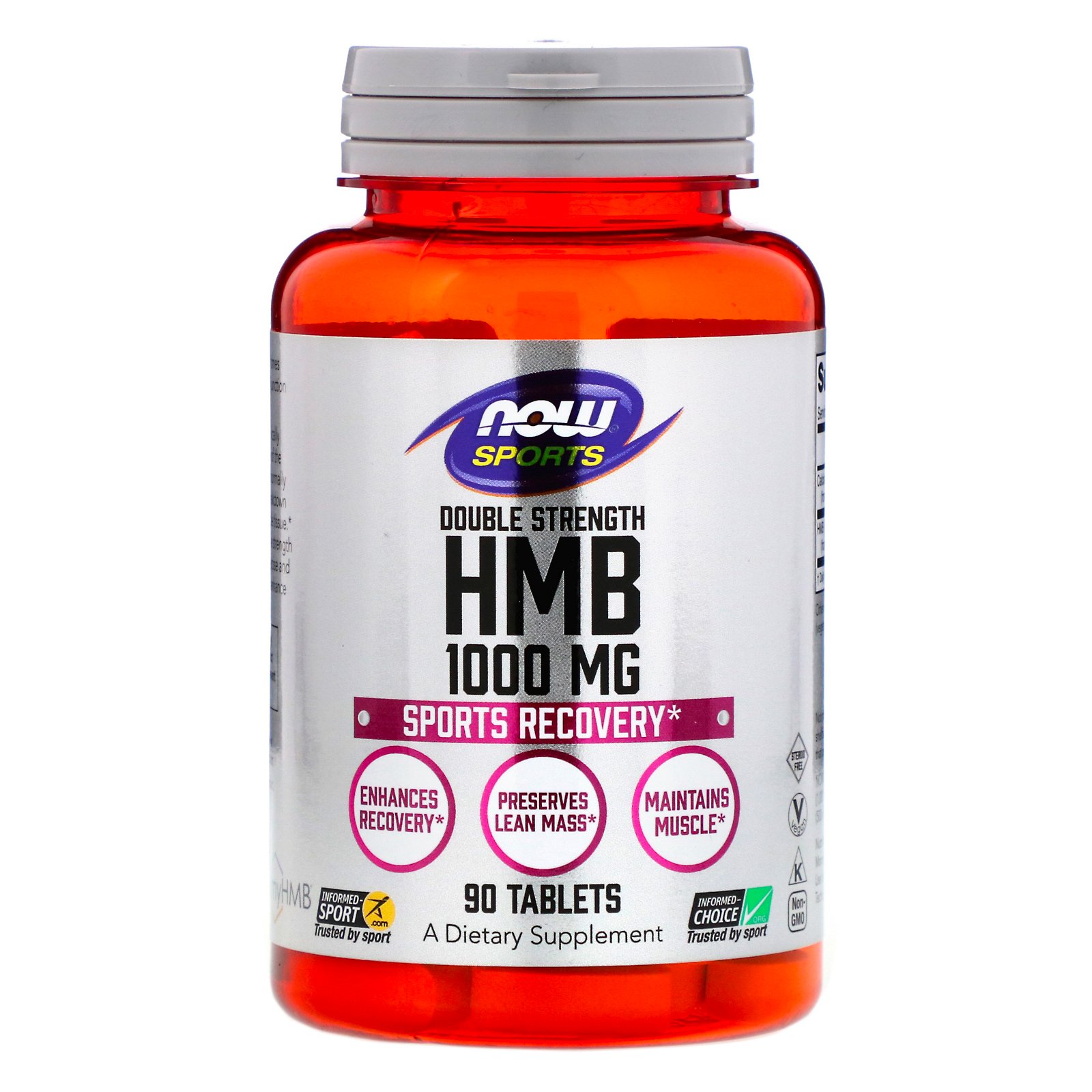 Comprar Now Foods, HMB, Força Dupla, 1.000 mg, 90 Comprimidos
