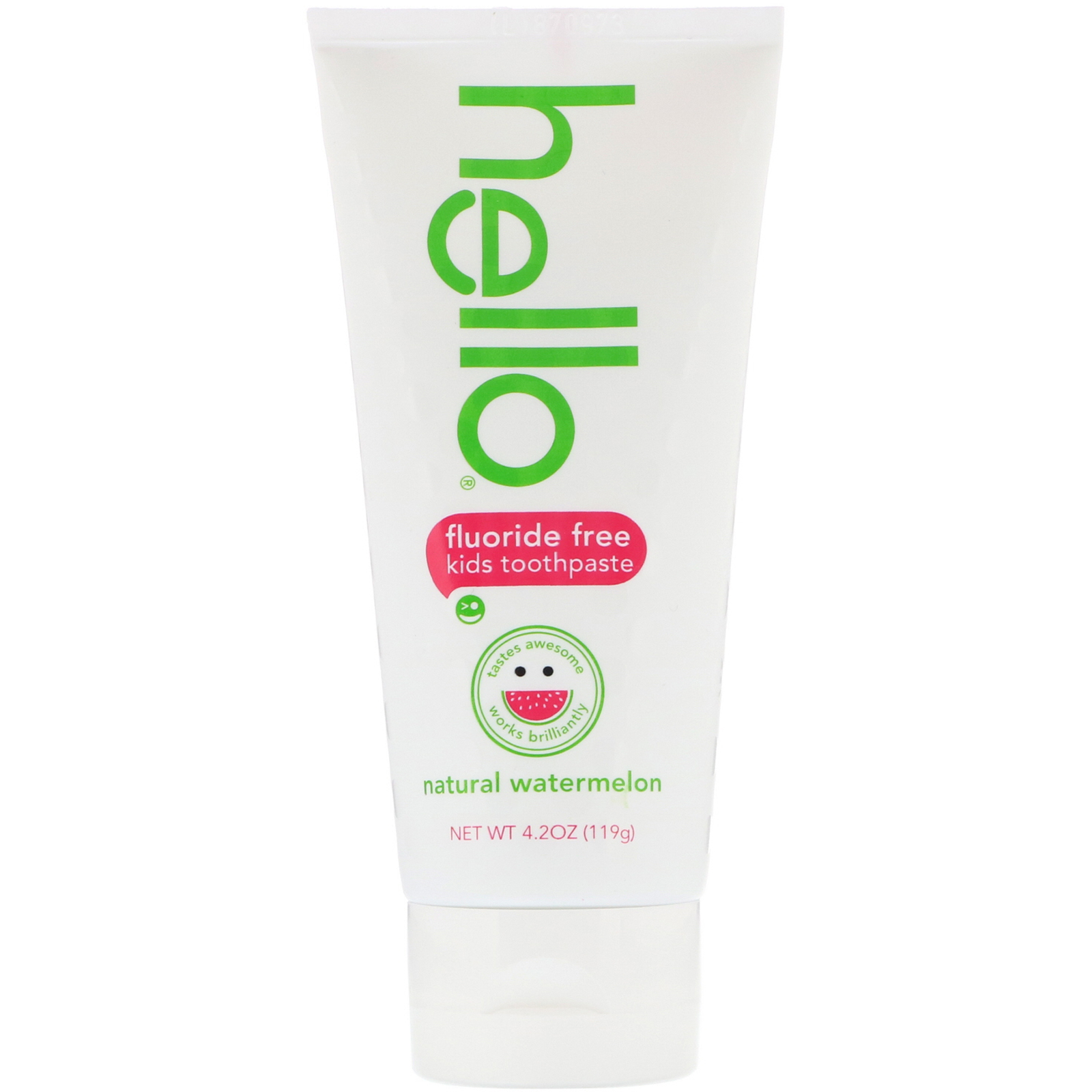 Comprar Hello, Crianças, Creme Dental sem Flúor, Melancia Natural, 4,2 oz (119 g) - Imagem 3