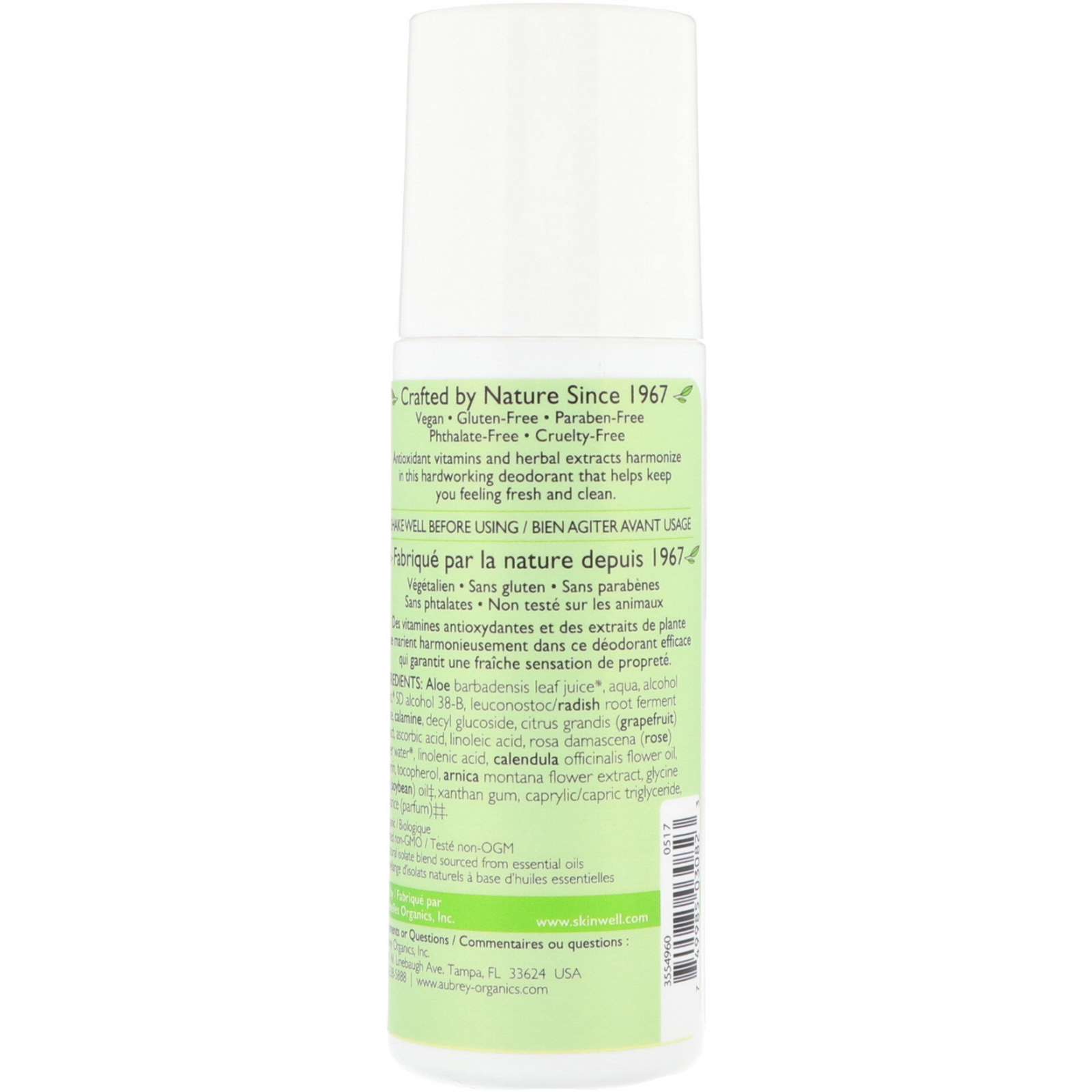 Comprar Aubrey Organics, E Plus High C, Desodorante Roll-on Natural, 89 ml - Imagem 2