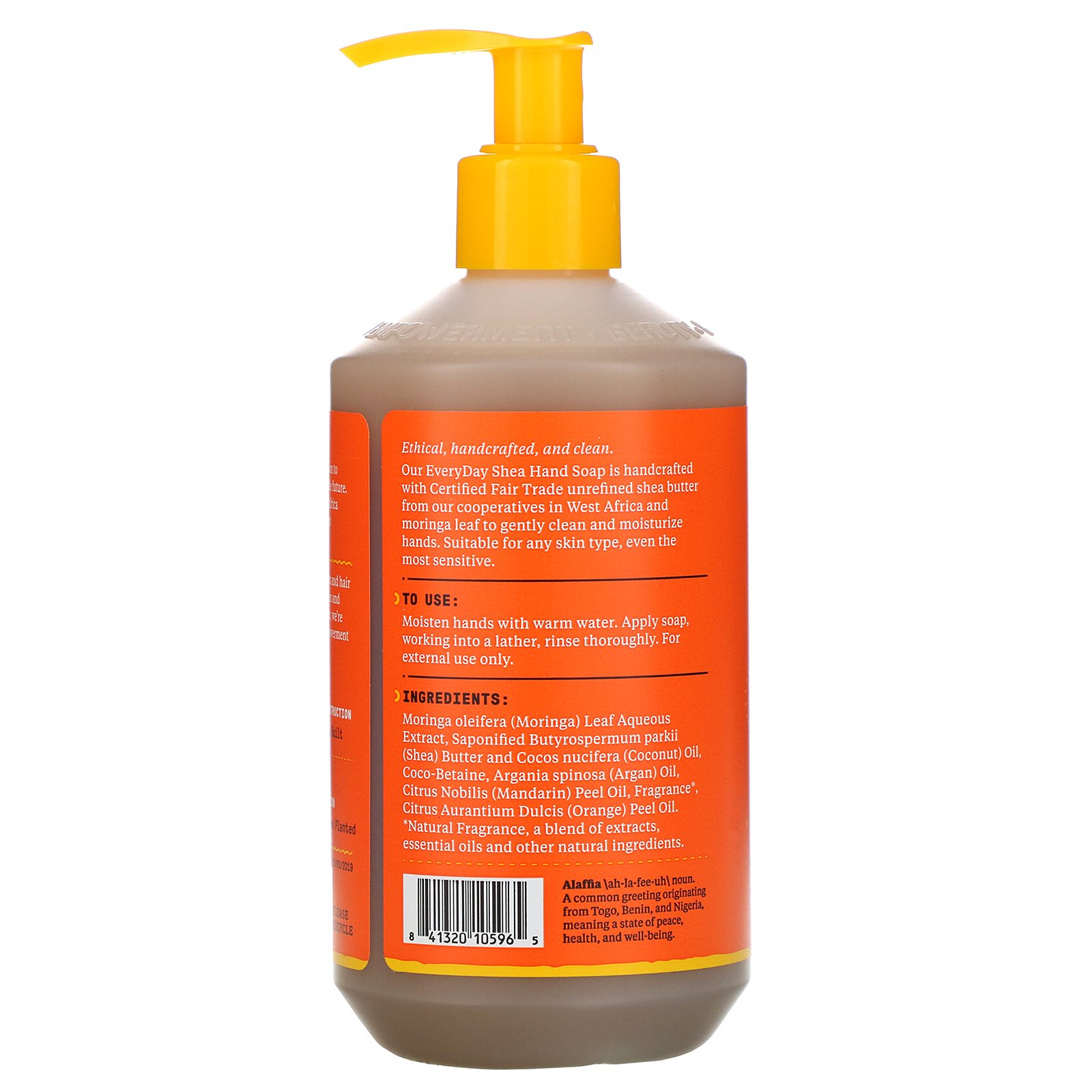 Comprar Alaffia, Hand Soap, Mandarin Mango, 12 fl oz (354 ml) - Imagem 2
