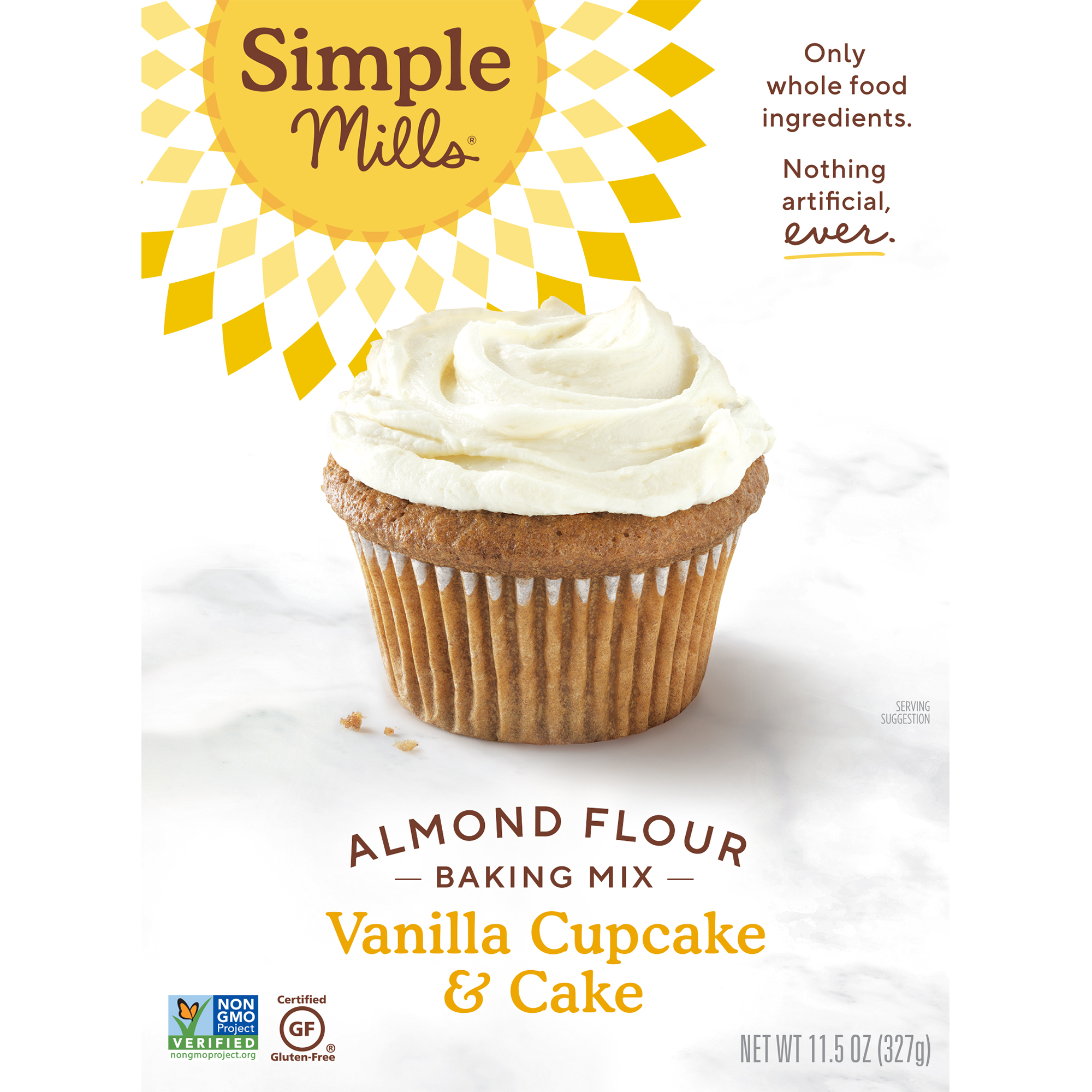 Comprar Simple Mills, Cupcake e Bolo de Baunilha, Mix de Farinha de Amêndoa, Naturalmente Sem Glúten, 327 g