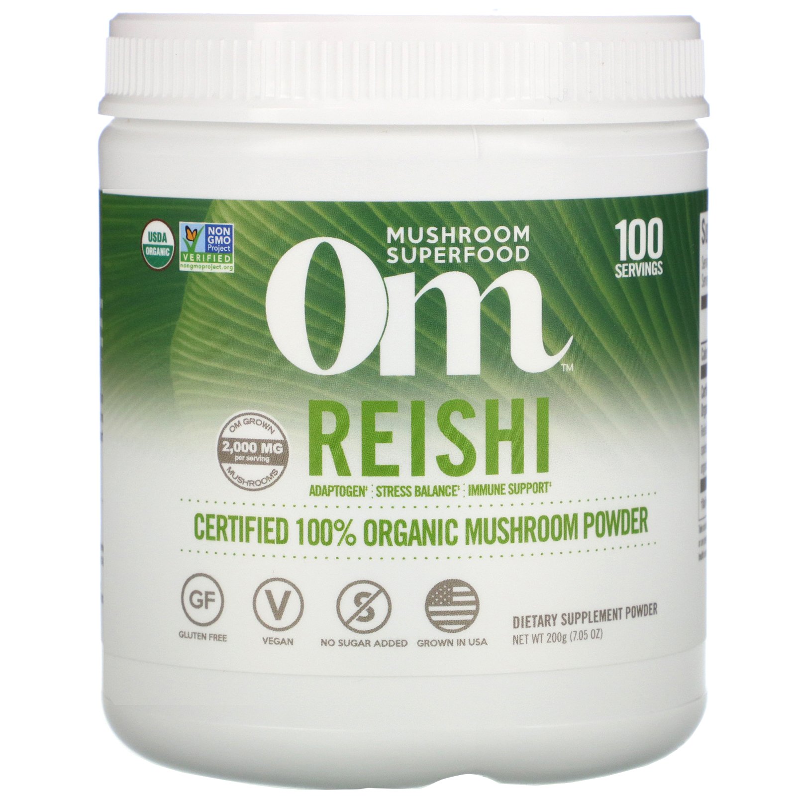 Comprar Organic Mushroom Nutrition, Reishi, Certified 100% Organic Mushroom Powder, 7.05 oz (200 g)