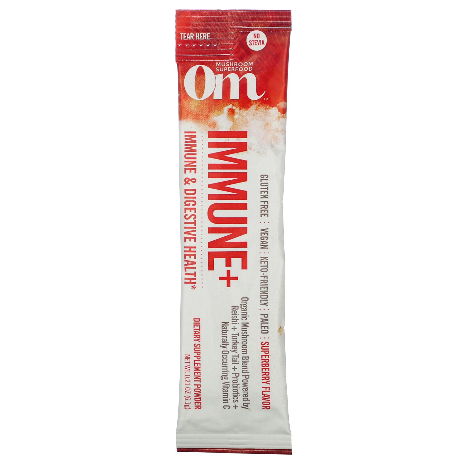 Comprar Organic Mushroom Nutrition, Immune+, Immune & Digestive Health, Superberry, 10 Packets, 0.21 oz (6.1 g) Each - Imagem 3