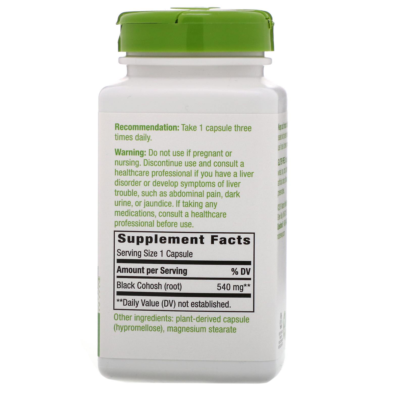 Comprar Nature's Way, Raiz de Acteia Negra, 540 mg, 180 Cápsulas Vegetais - Imagem 2