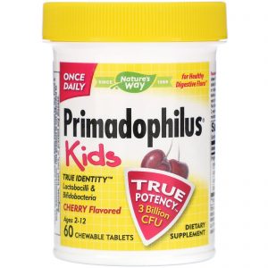 Comprar Nature's Way, Primadophilus, Kids, Age 2-12, Cherry Flavored, 60 Chewable Tablets