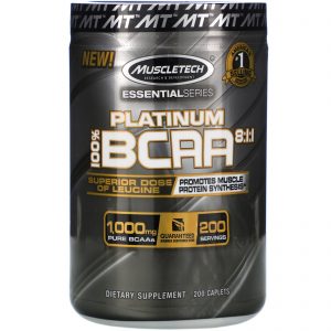 Comprar Muscletech, Platinum 100% BCAA 8: 1: 1, 1.000 mg, 200 Cápsulas