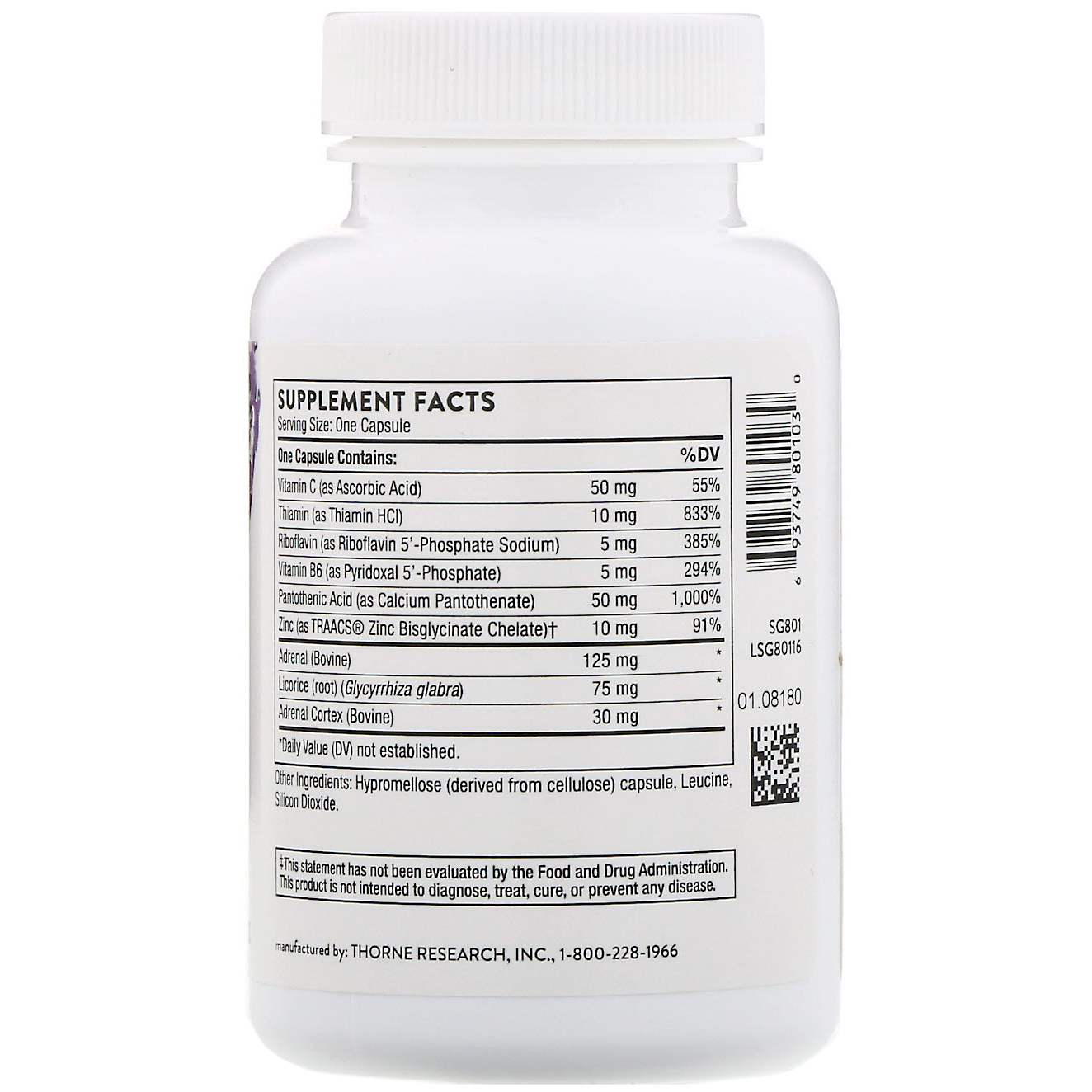 Comprar Thorne Research, Cortrex, 60 Cápsulas - Imagem 2