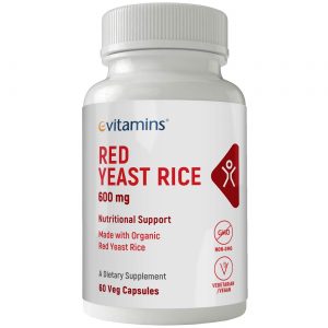 Comprar eVitamins Orgânico levedura de arroz vermelho 60 Cápsulas