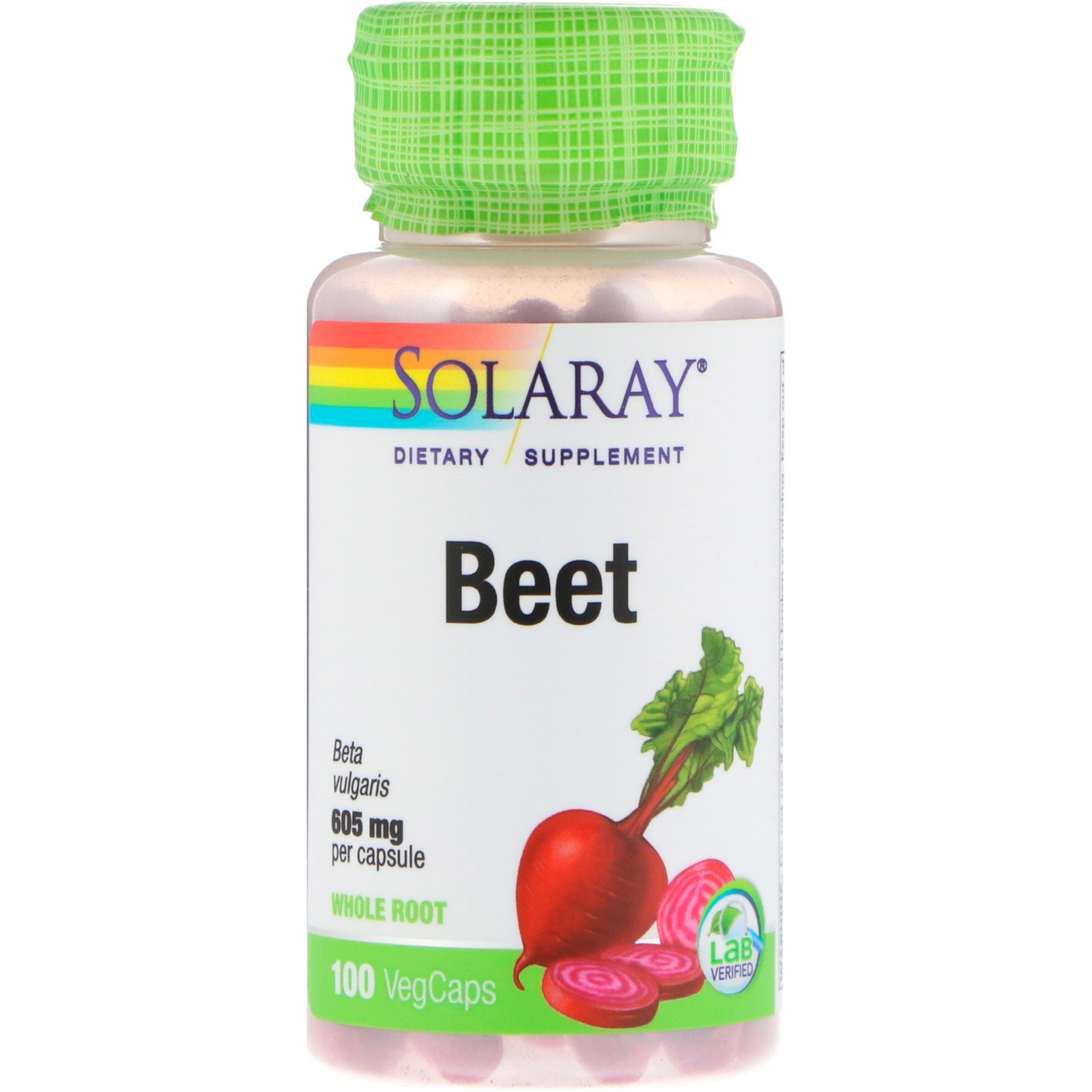 Comprar Solaray, Beterraba, 605 mg, 100 Cápsulas Vegetais