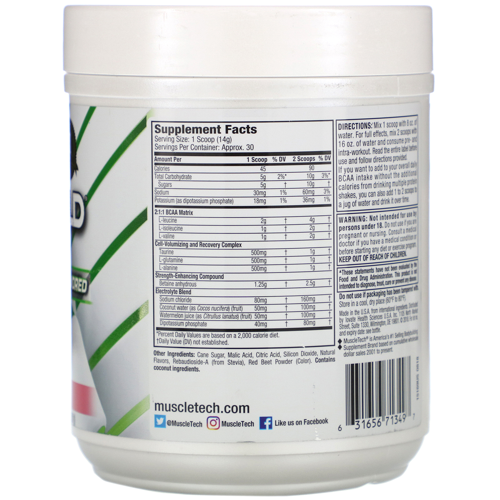Comprar Muscletech, Amino Build Next Gen, Naturally Flavored, Cherry Limeade, 15.06 oz (427 g) - Imagem 2