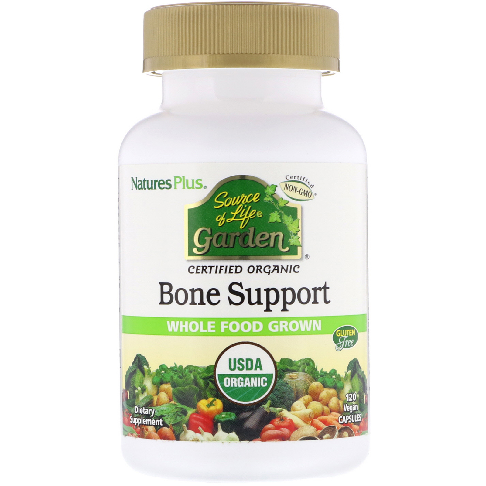 Comprar Nature's Plus, Source of Life Garden, Orgânico, Suporte Ósseo, 120 Cápsulas Veganas - Imagem 2